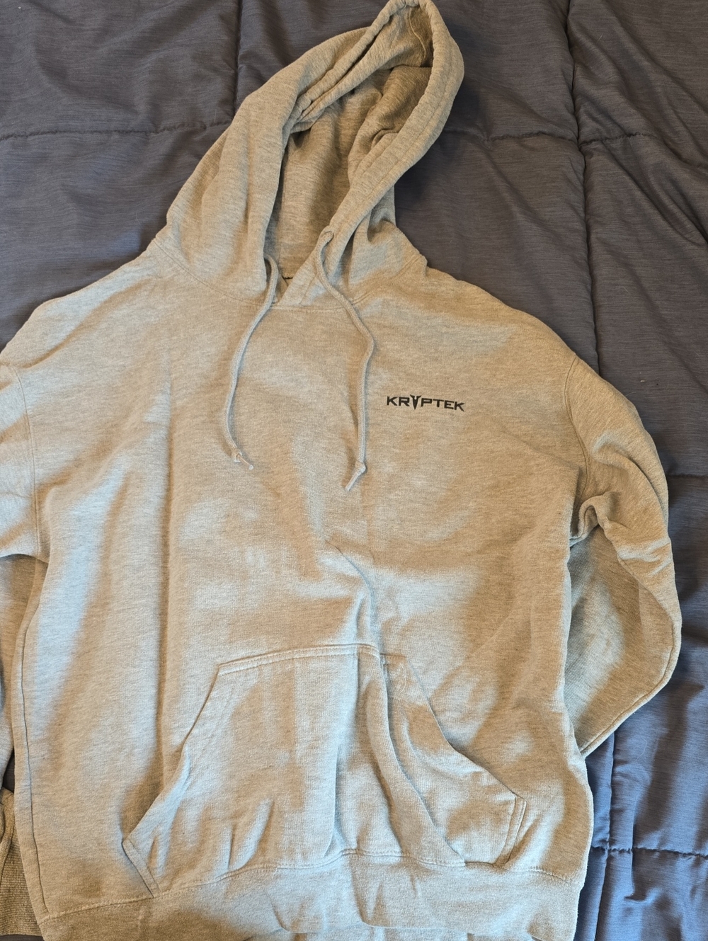 Browning Men's Light Gray Crewneck Hoodie with Kryptek Chest Logo